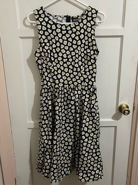 Retrolicious Smiley Face Eggs Print Dress XL